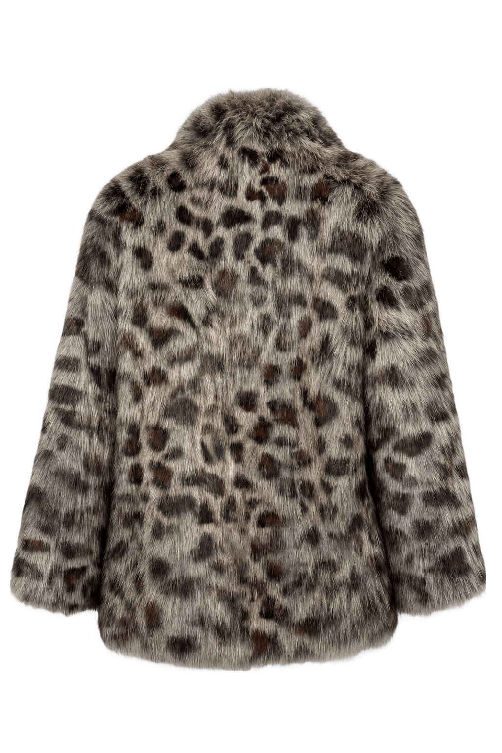 1980s Gray Fur Coat - Back View