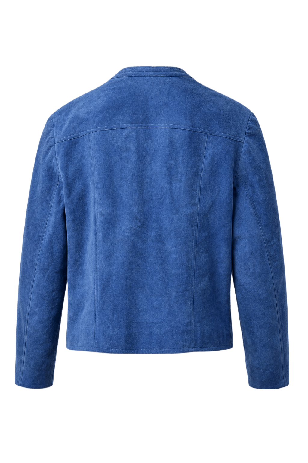 1970s Blue Suede Women's Jacket - Back View