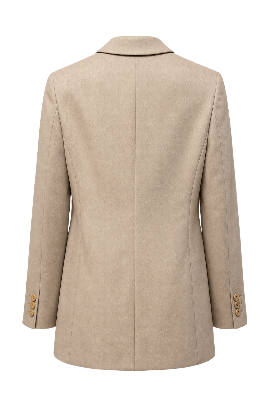 1980s Cream Wool Blend Blazer - Back View