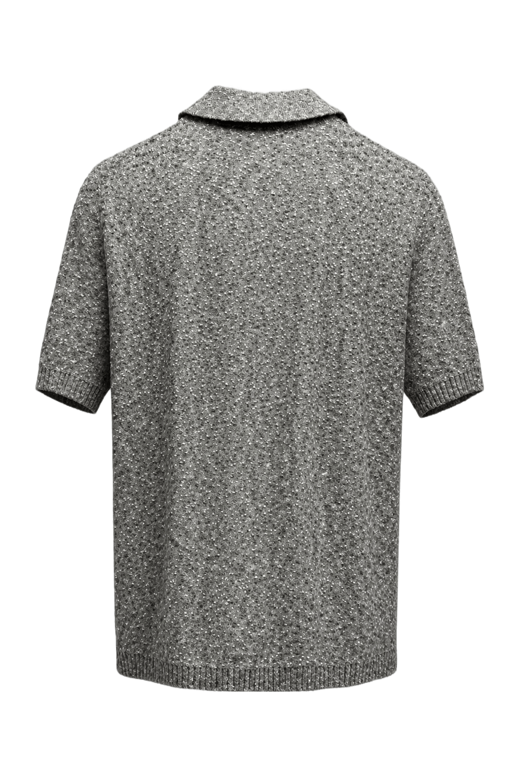 1960s Gray Wool Blend Polo - Back View