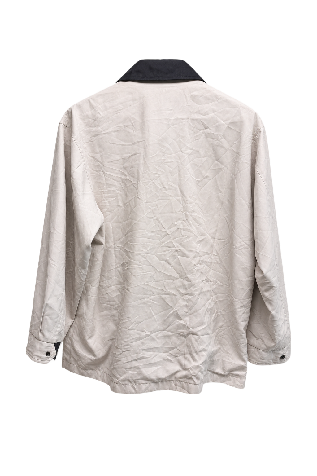 1990s Cream White Nylon Jacket - Back View