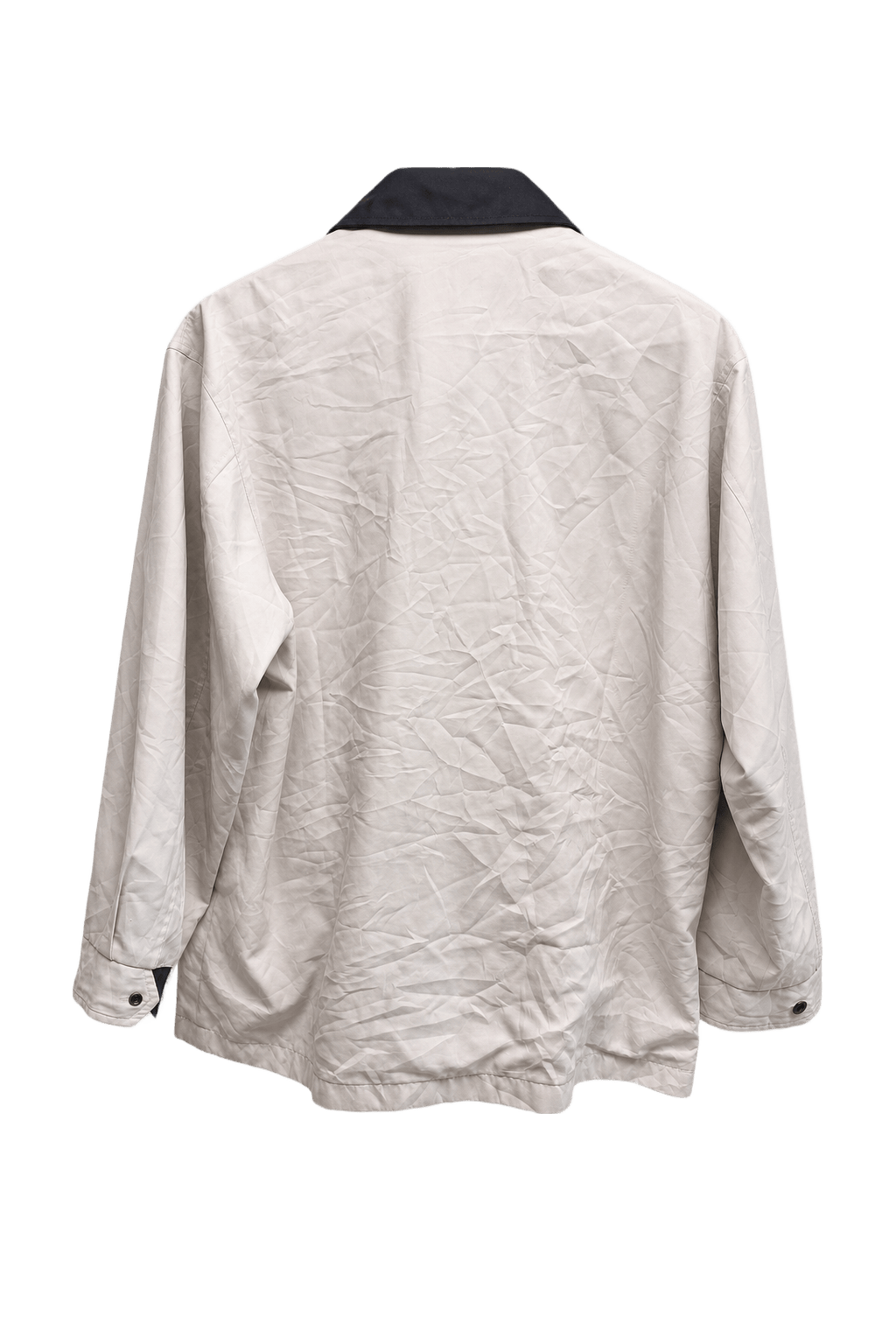 1990s Cream White Nylon Jacket - Back View