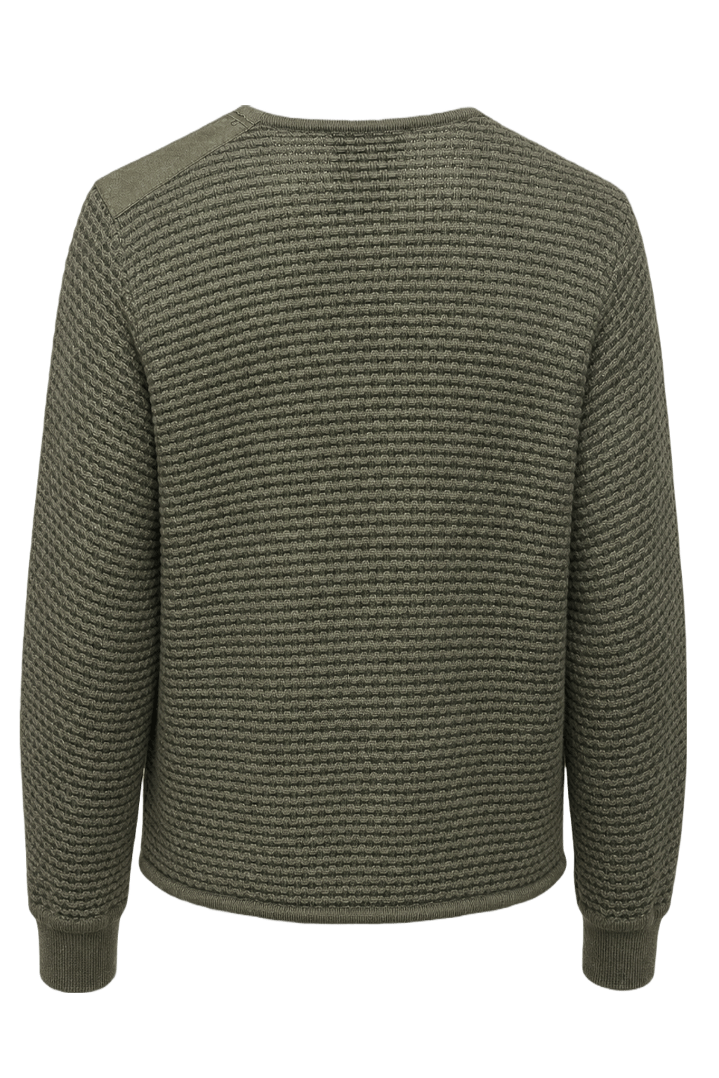 1990s Olive Green Suede Jacket - Back View