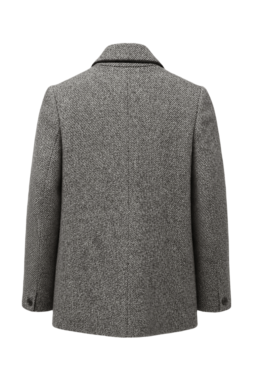 1970s Grey Wool Blazer - Back View