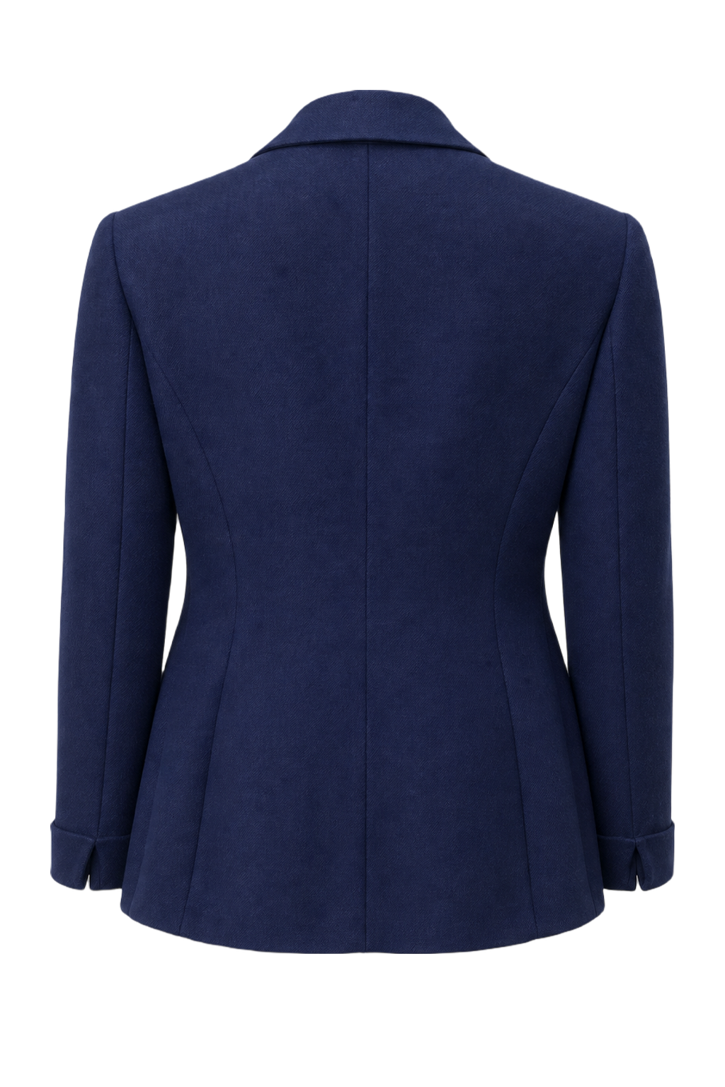 1940s Deep Blue Wool Blazer - Back View