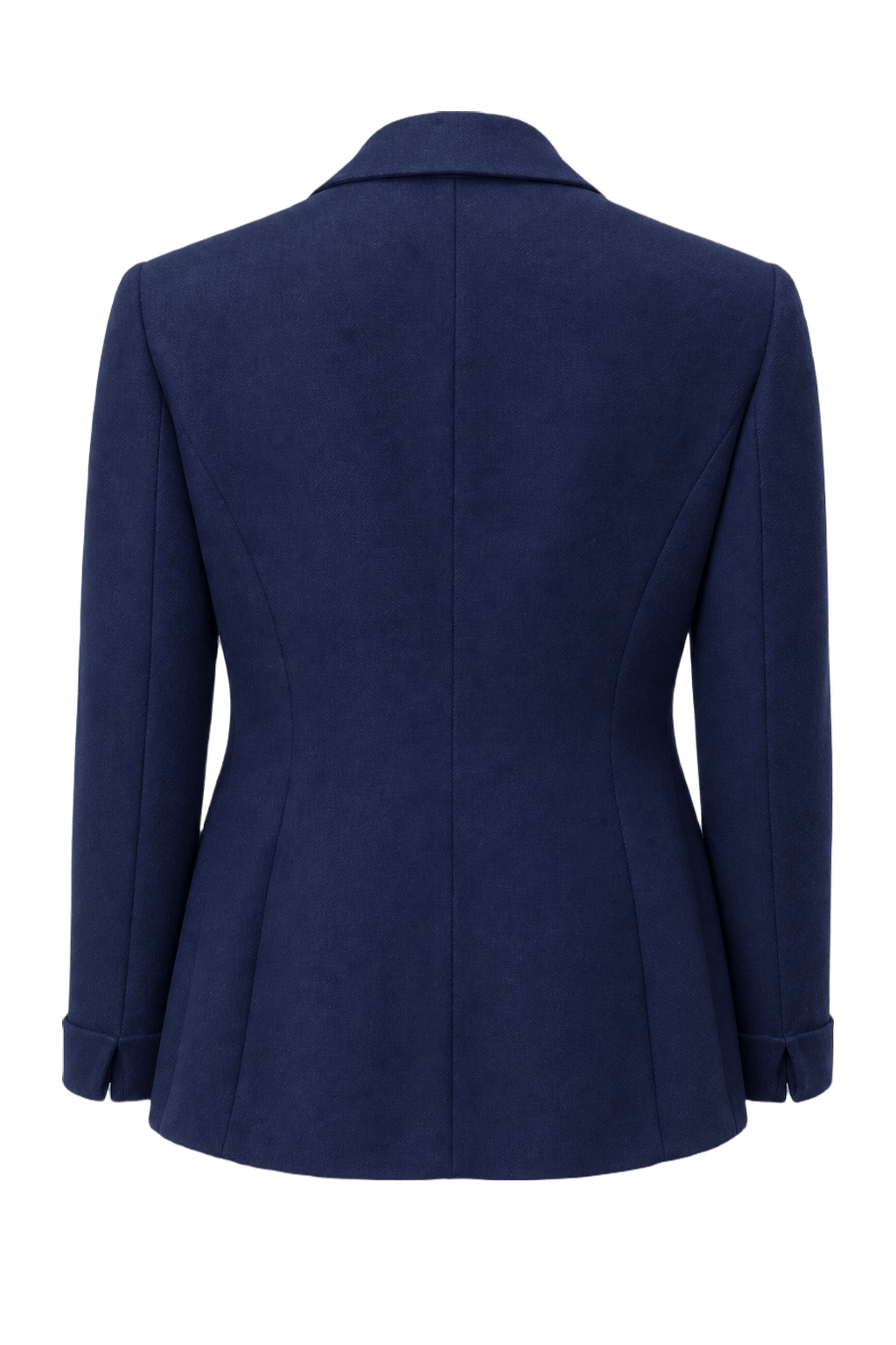 1940s Deep Blue Wool Blazer - Back View