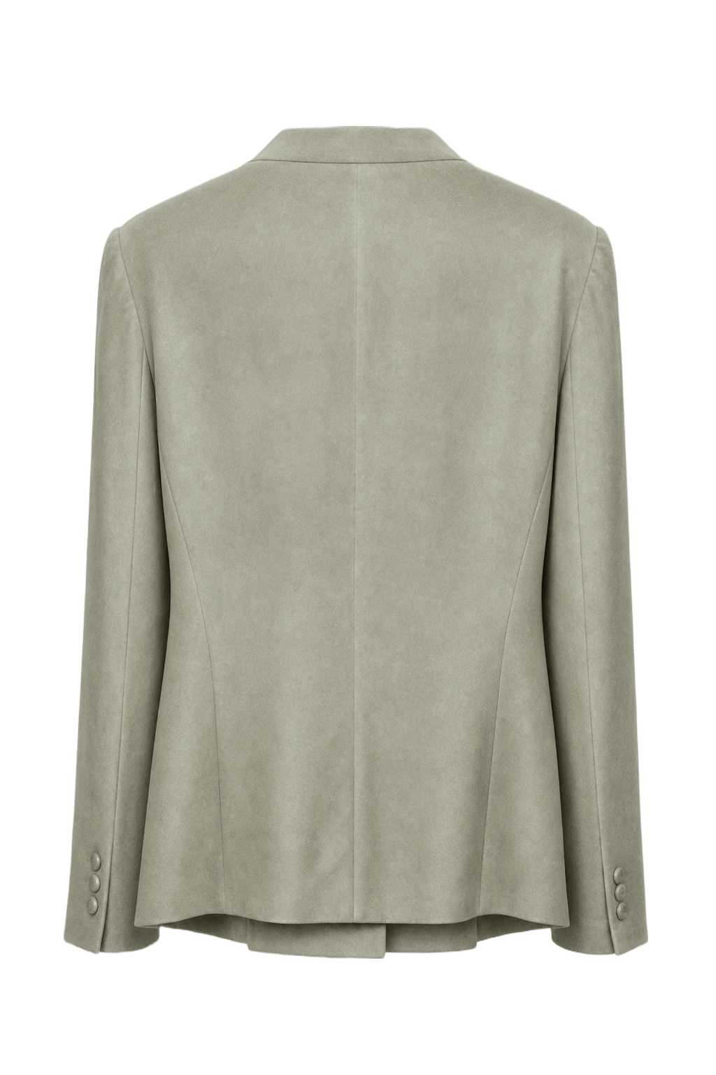 1990s Sage Green Suede Blazer - Back View