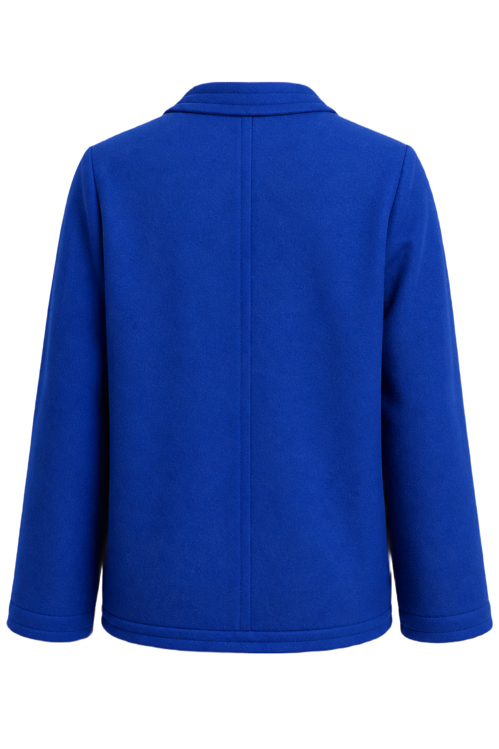 1970s Royal Blue Wool Blazer - Back View