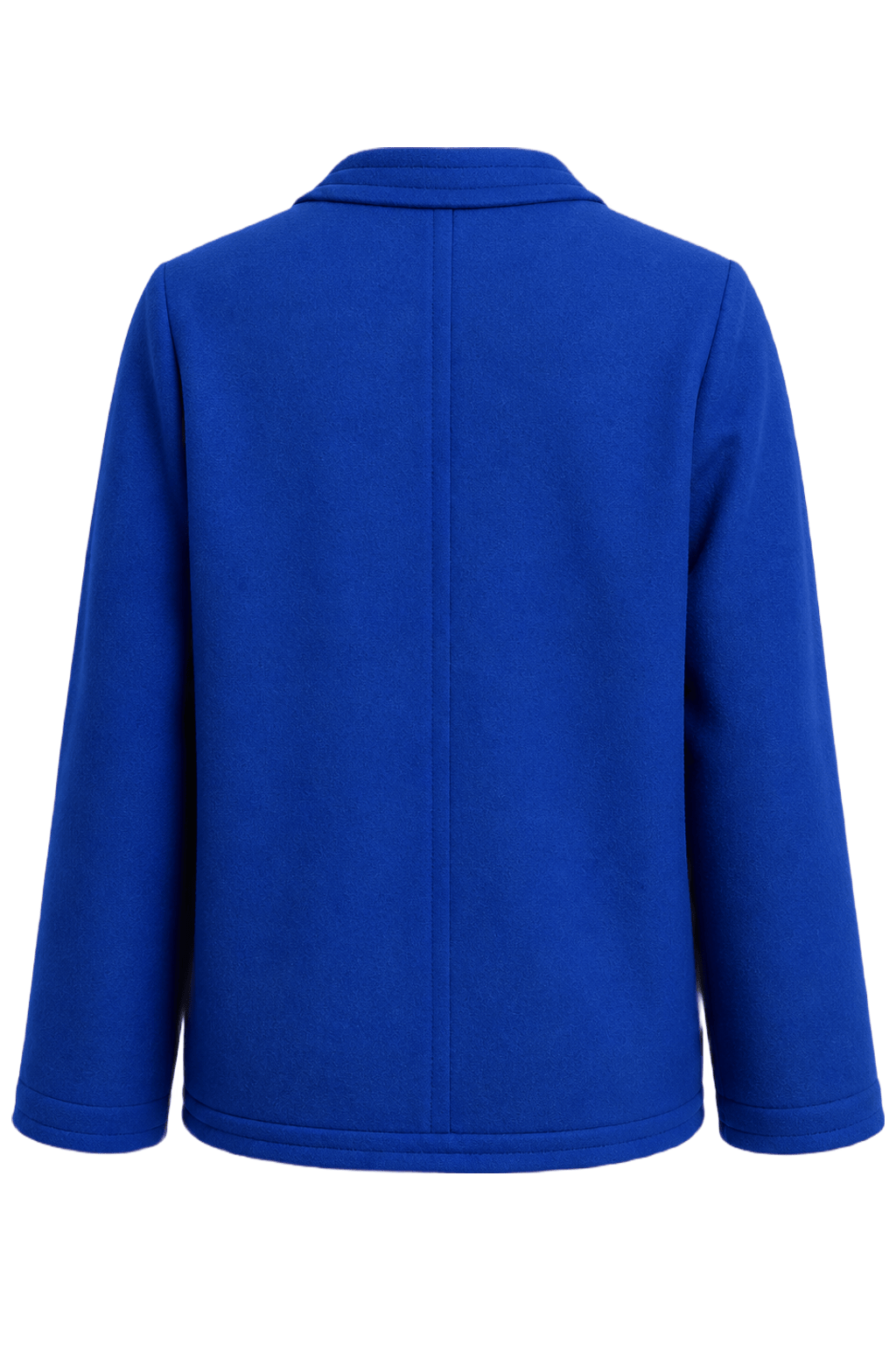 1970s Royal Blue Wool Blazer - Back View