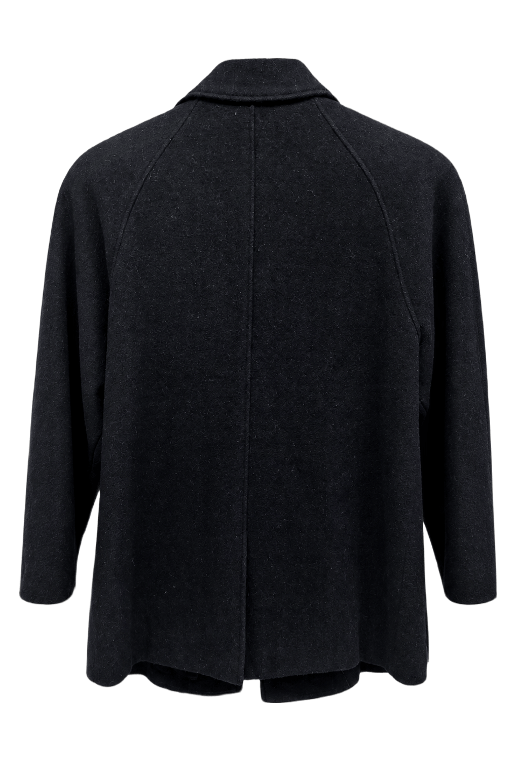 1970s Navy Blue Wool Blazer - Back View