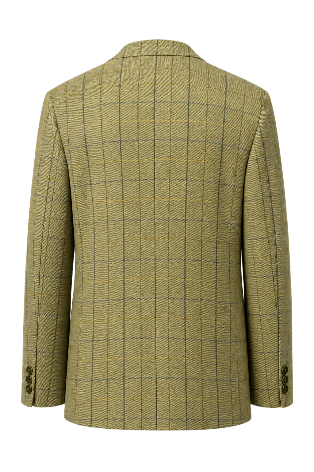 1980s Beige Wool Blazer - Back View