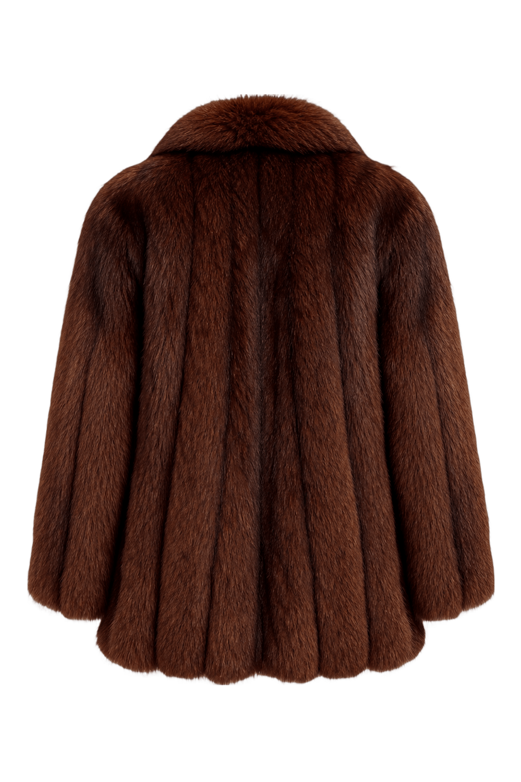 1990s Brown Fur Coat - Back View