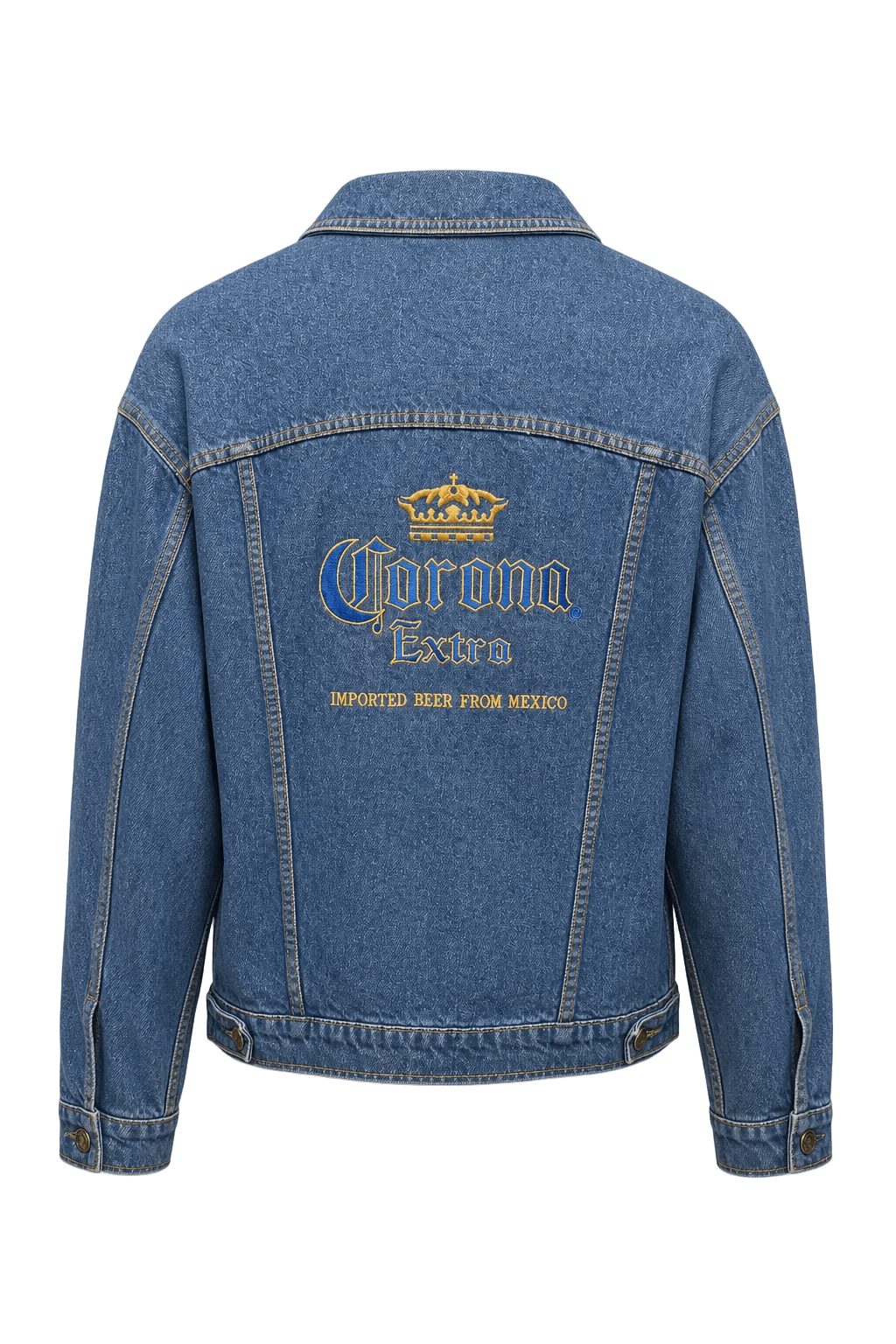 1990s Blue Denim Jacket - Back View