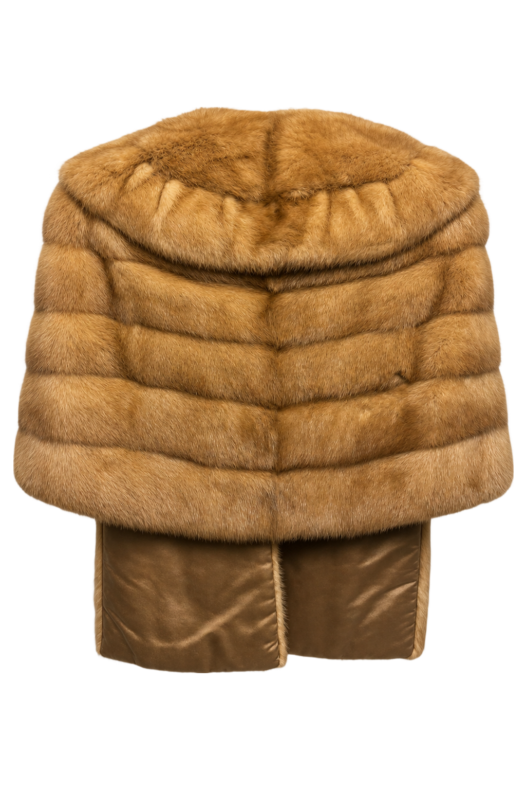 1950s Light Brown Fur Coat - Back View