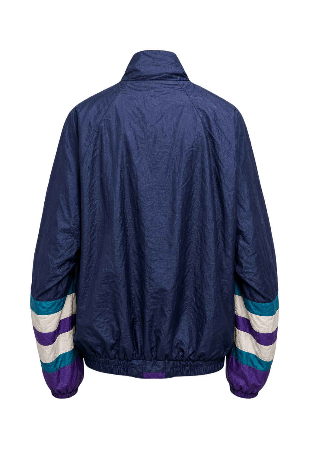 1990s Navy Blue Nylon Jacket - Back View