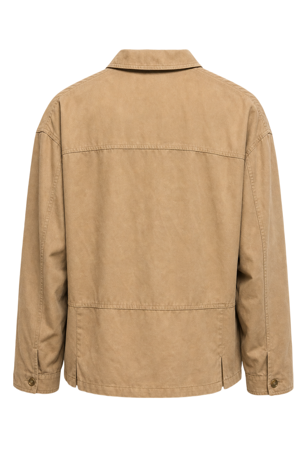 1990s Beige Cotton Jacket - Back View