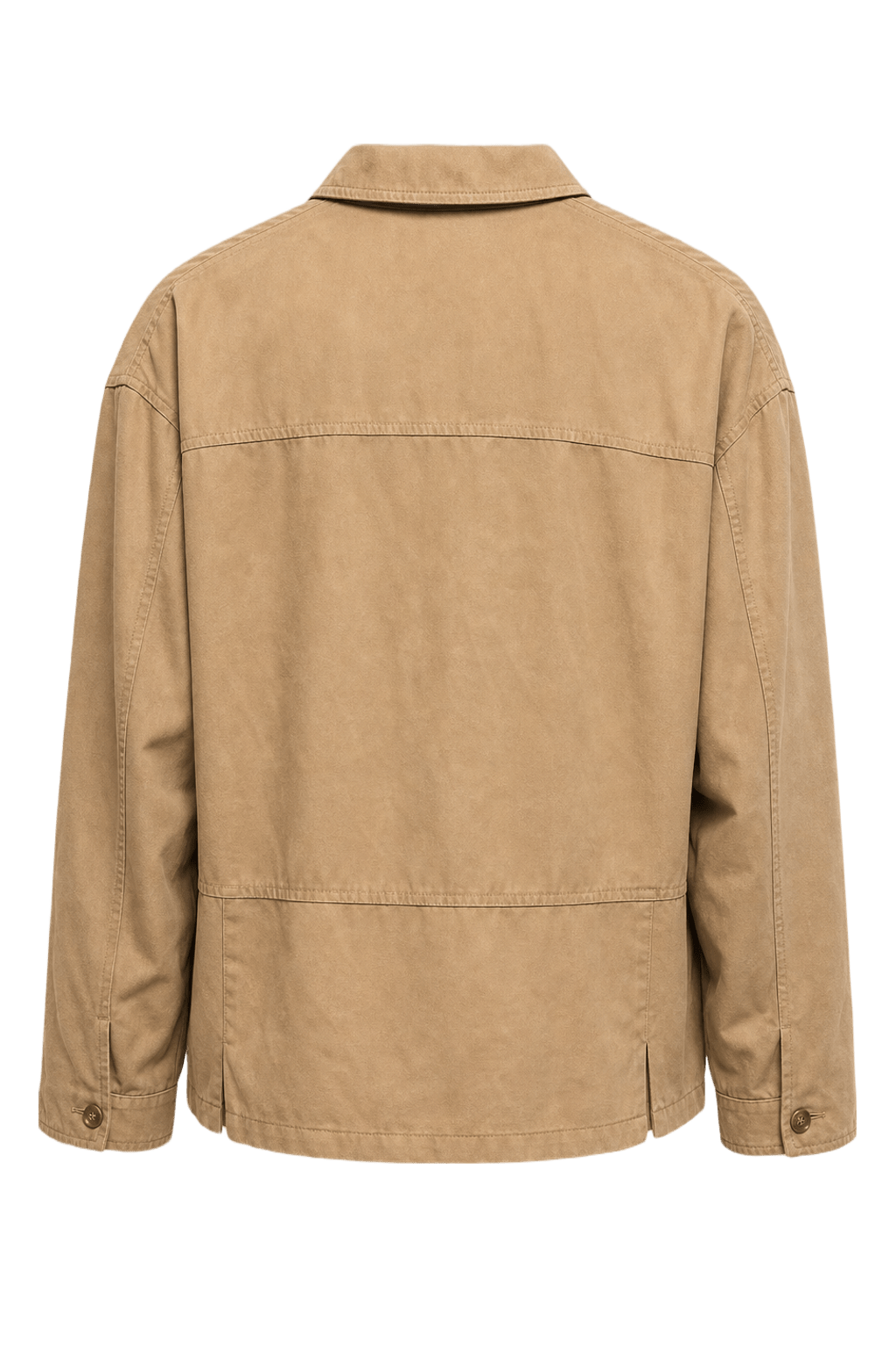 1990s Beige Cotton Jacket - Back View