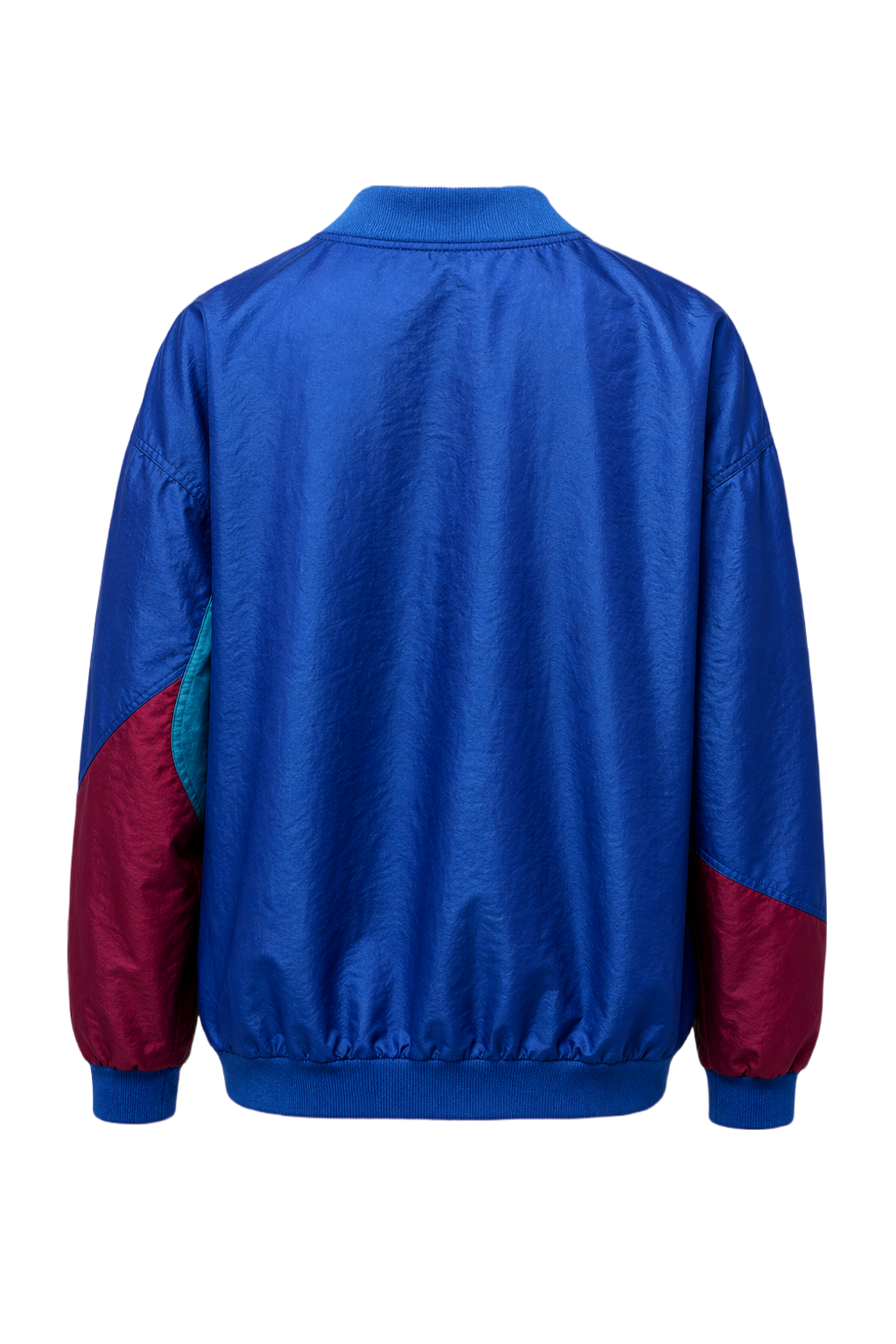 1980s Blue Nylon Jacket - Back View