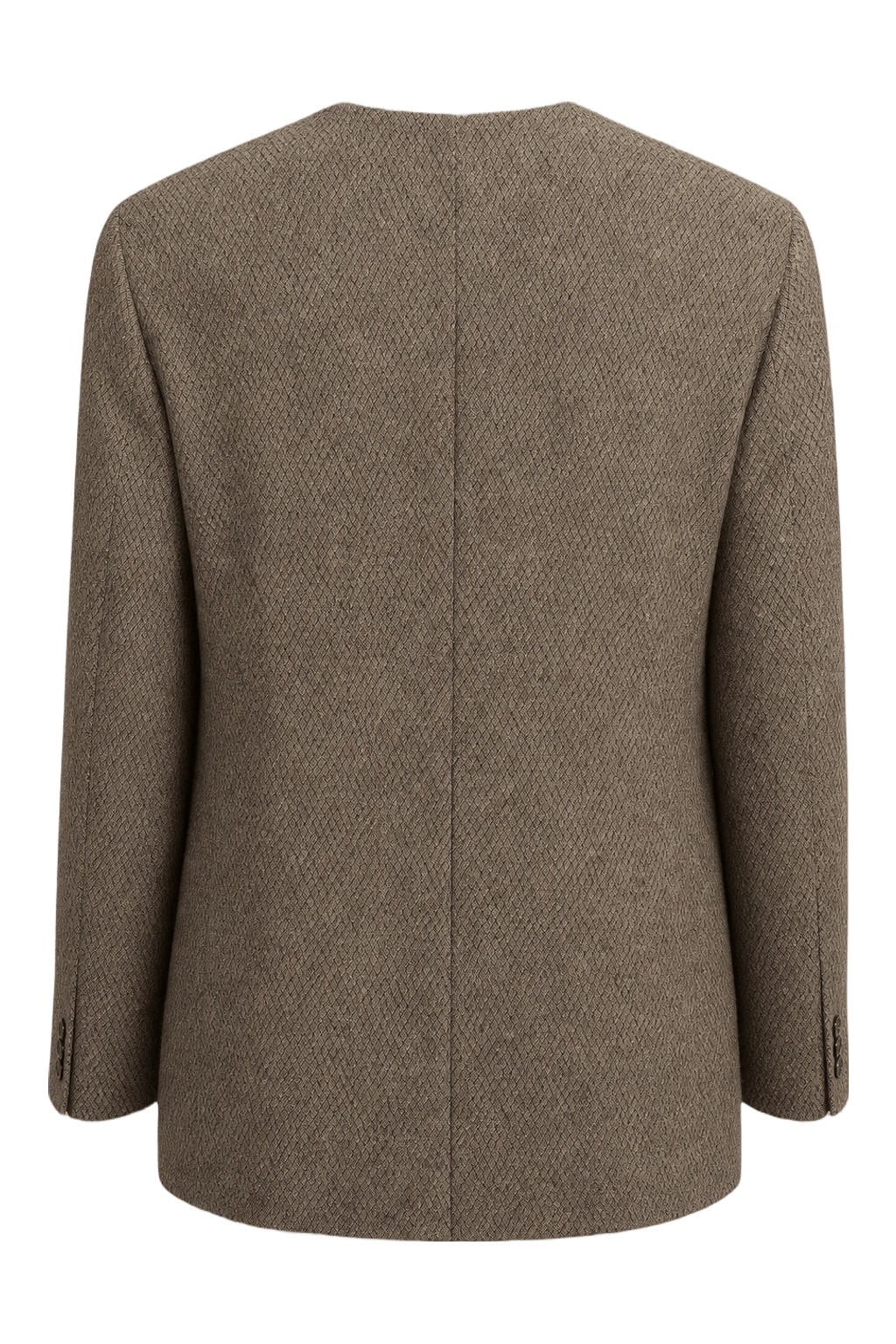 1980s Brown Wool Blazer - Back View