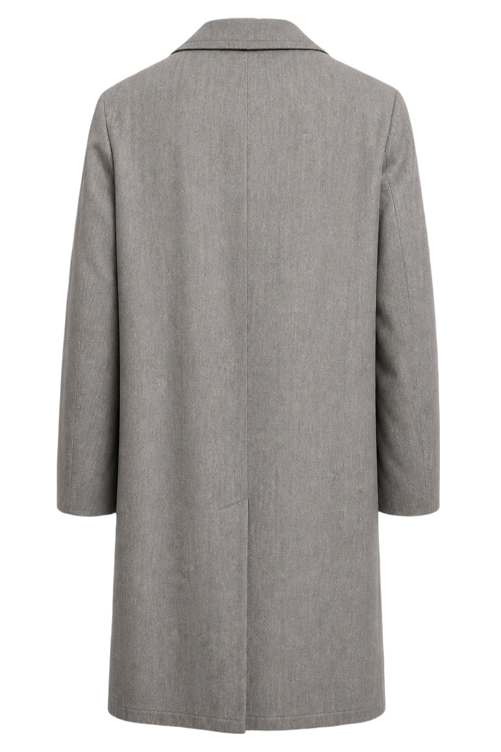 1950s Gray Polyester Coat - Back View