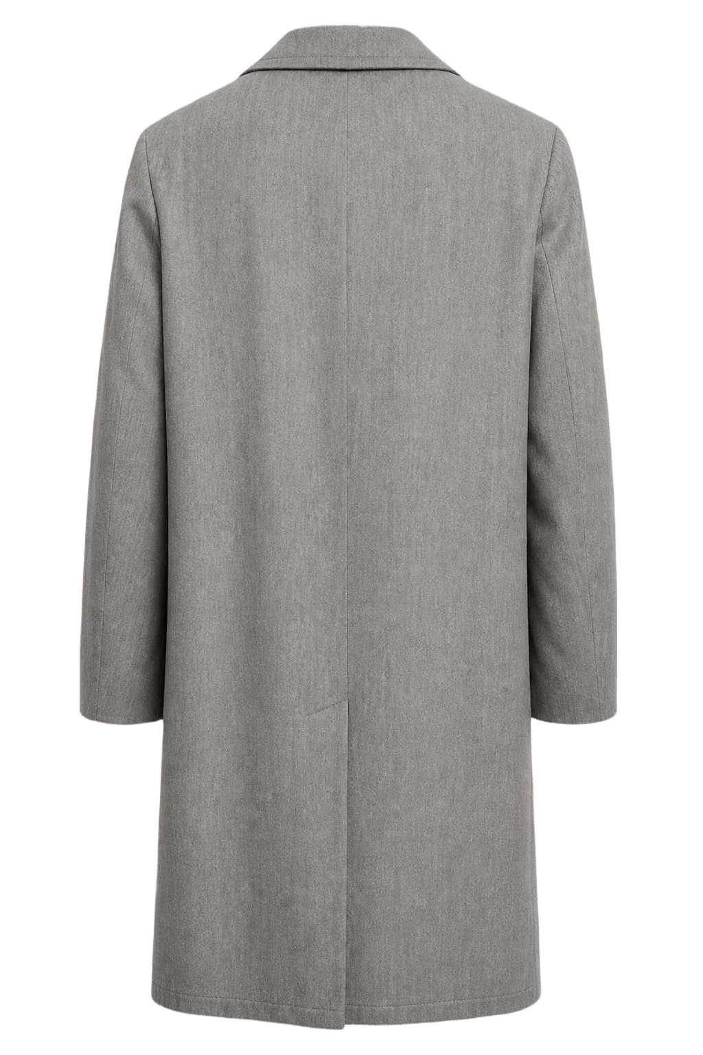 1950s Gray Polyester Coat - Back View