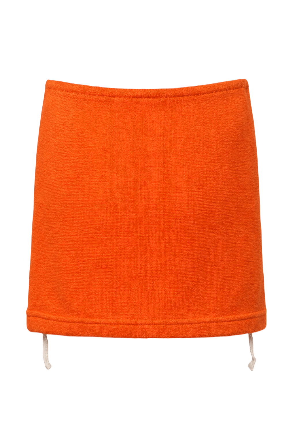 1990s Bright Orange Wool Skirt - Back View