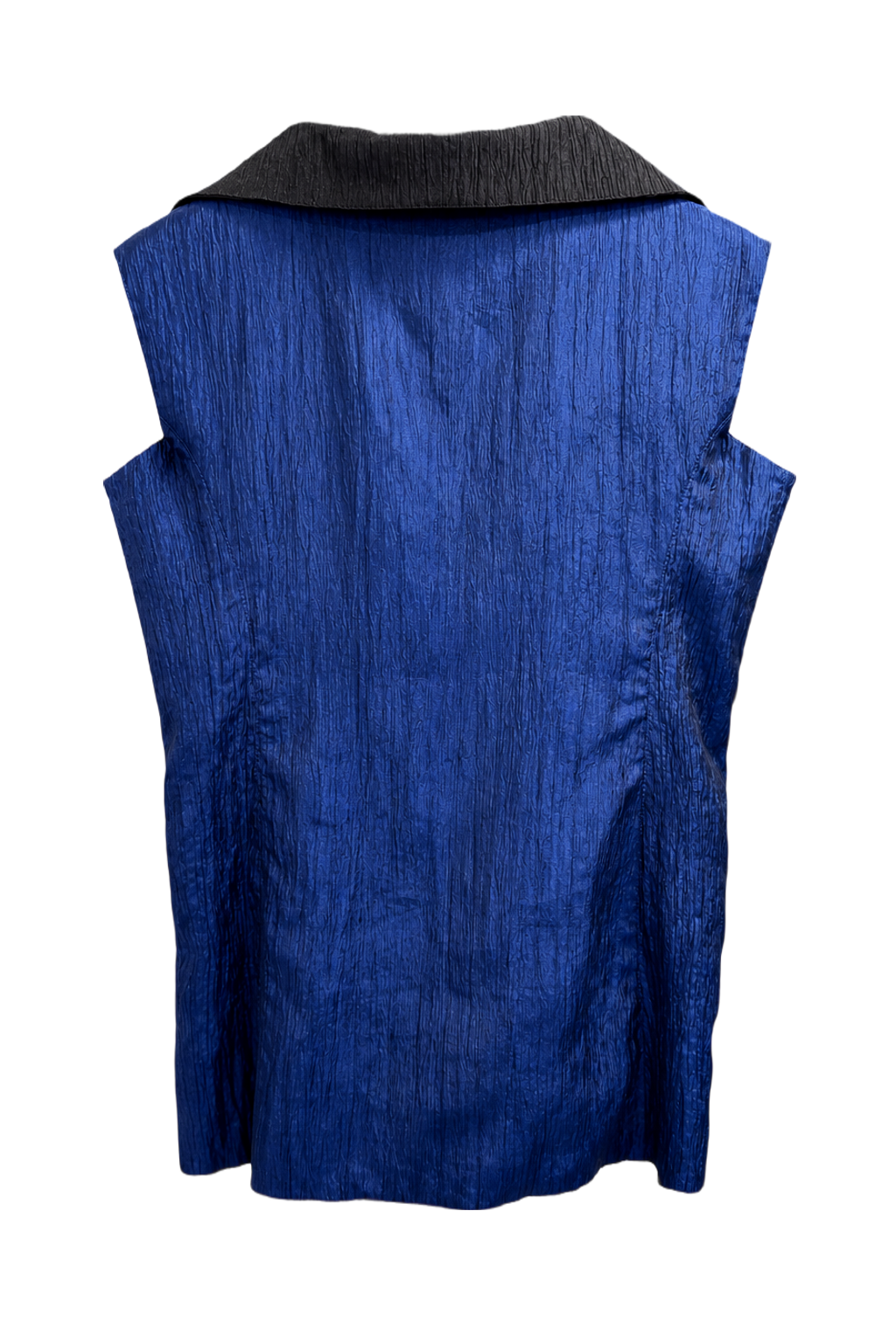 1990s Blue Polyester Vest - Back View