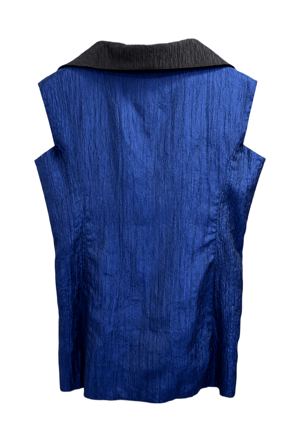 1990s Blue Polyester Vest - Back View