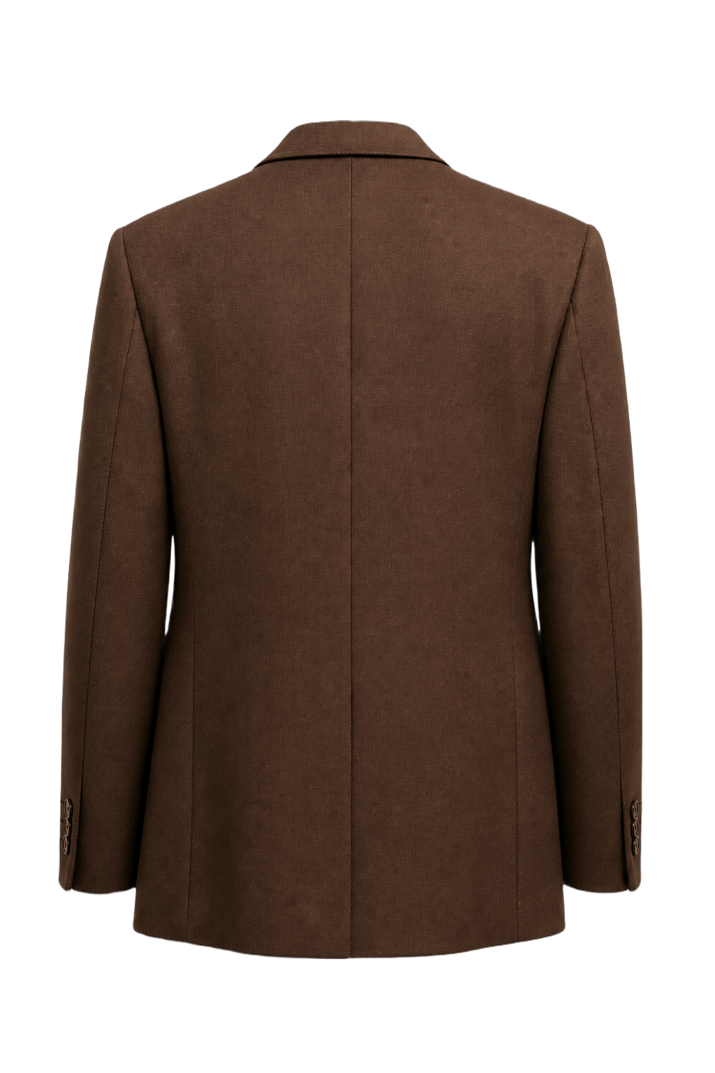 1980s Brown Wool Blazer - Back View