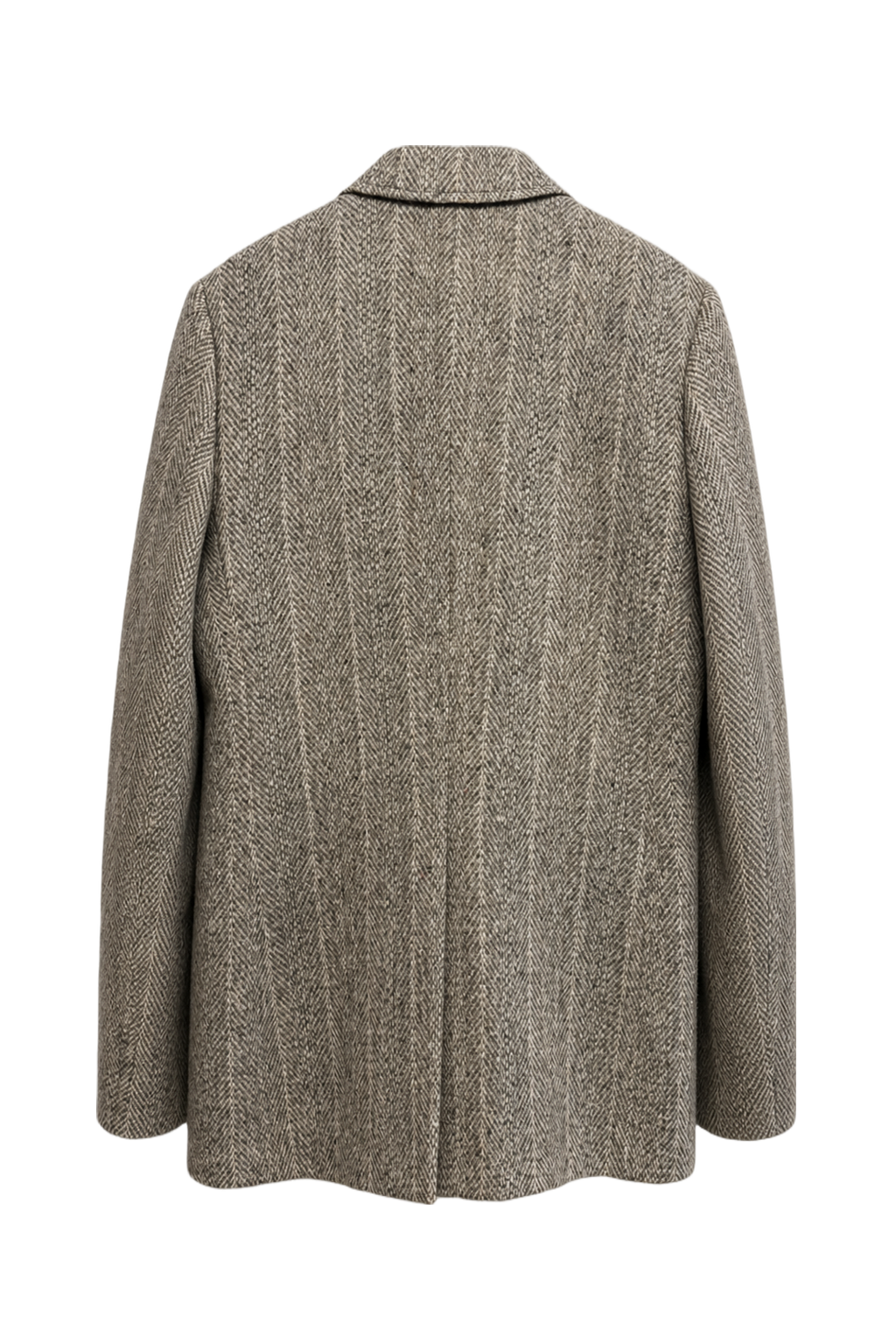 1980s Grey Wool Blazer - Back View