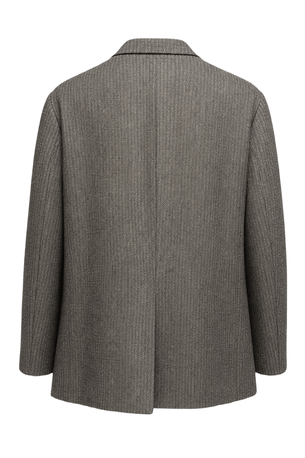 1980s Gray Wool Houndstooth Blazer - Back View