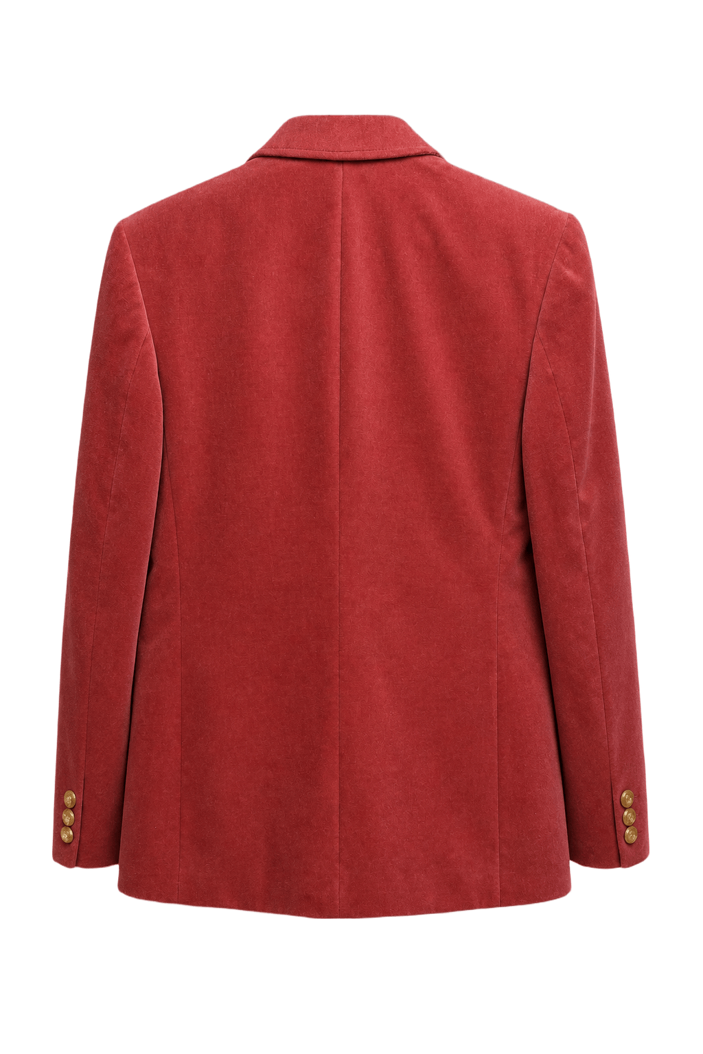 1980s Dusty Rose Cotton Blend Blazer - Back View