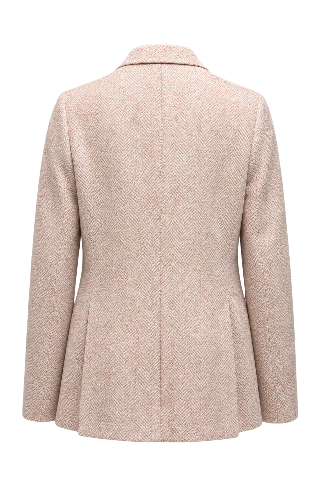 1970s Light Pink Wool Blend Blazer - Back View