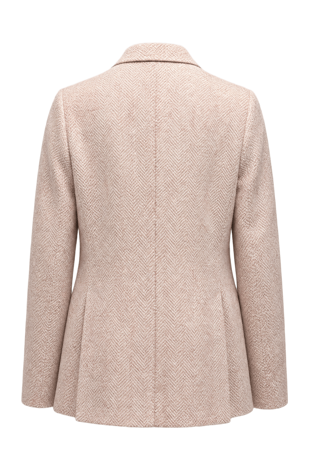 1970s Light Pink Wool Blend Blazer - Back View