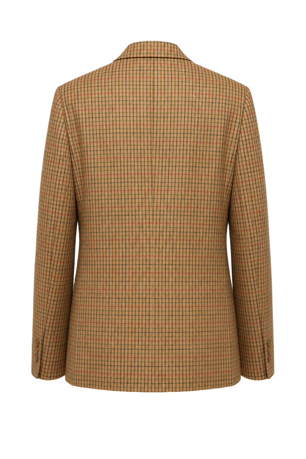 1970s Beige Wool Blazer - Back View