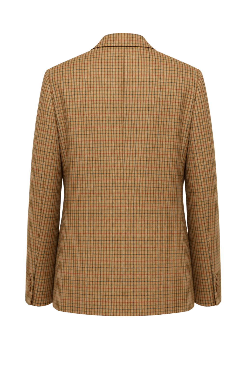 1970s Beige Wool Blazer - Back View