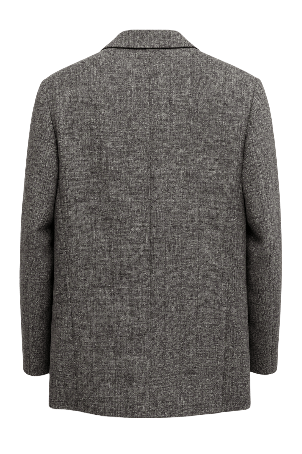 1970s Gray Wool Blend Blazer - Back View