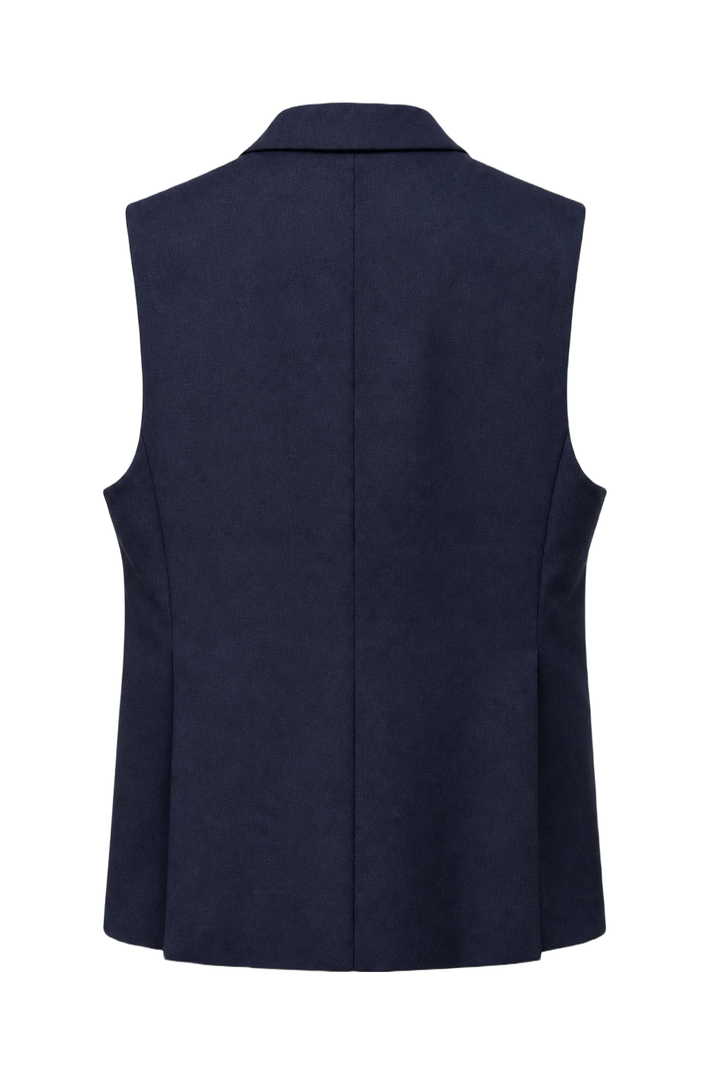 1990s Navy Blue Wool Vest - Back View
