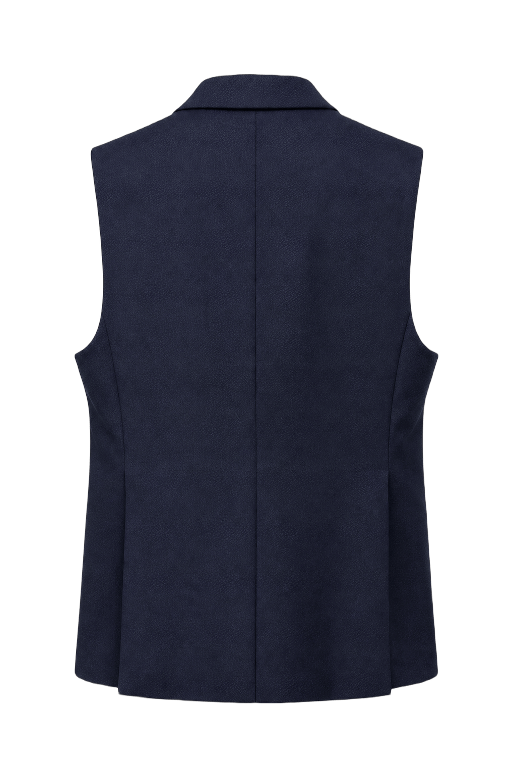 1990s Navy Blue Wool Vest - Back View