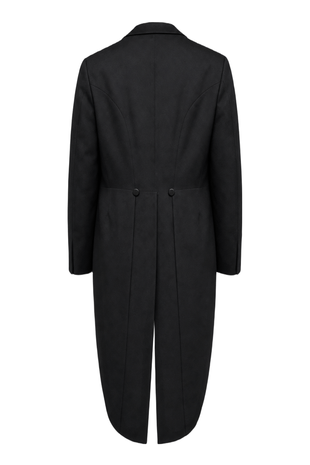 1950s Black Wool Tuxedo - Back View