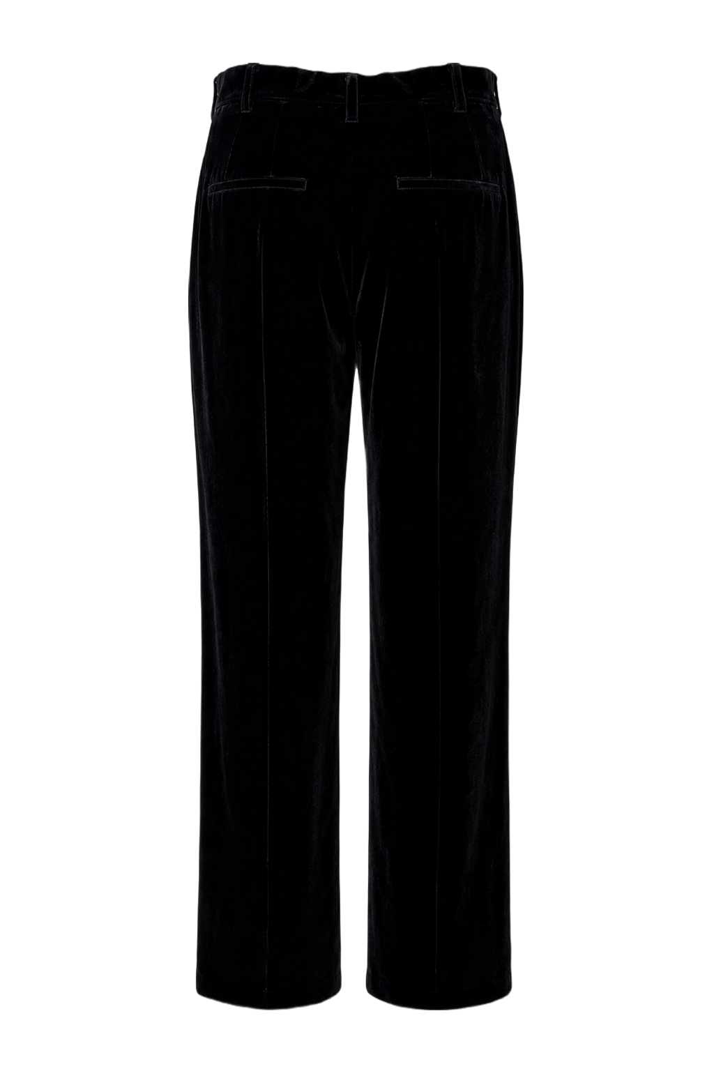 1990s Black Velvet Pants - Back View
