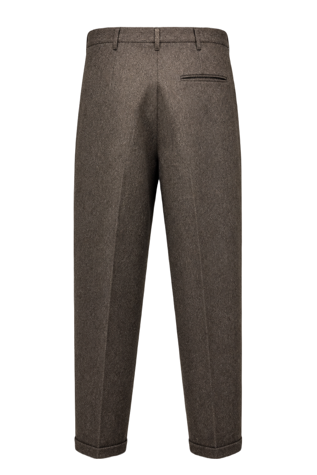 1970s Charcoal Grey Wool Trousers - Back View