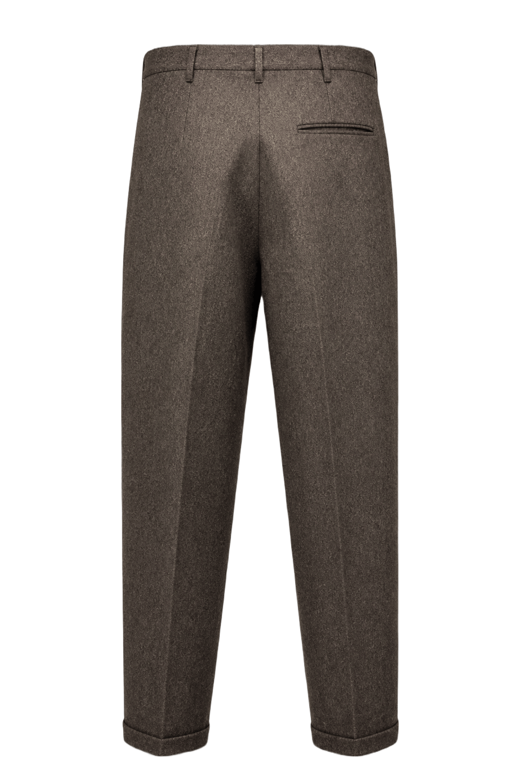 1970s Charcoal Grey Wool Trousers - Back View