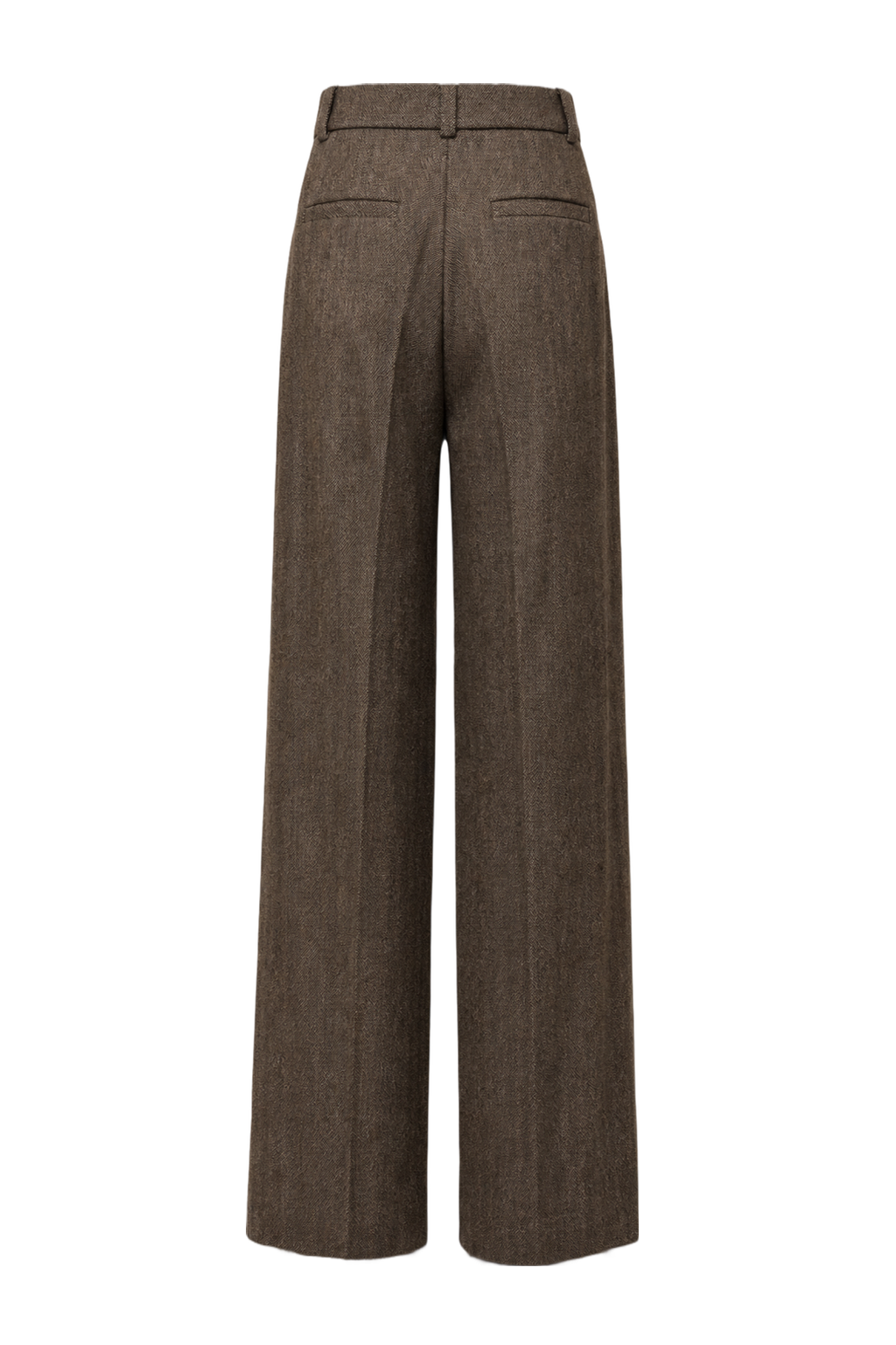 1970s Brown Wool Trousers - Back View