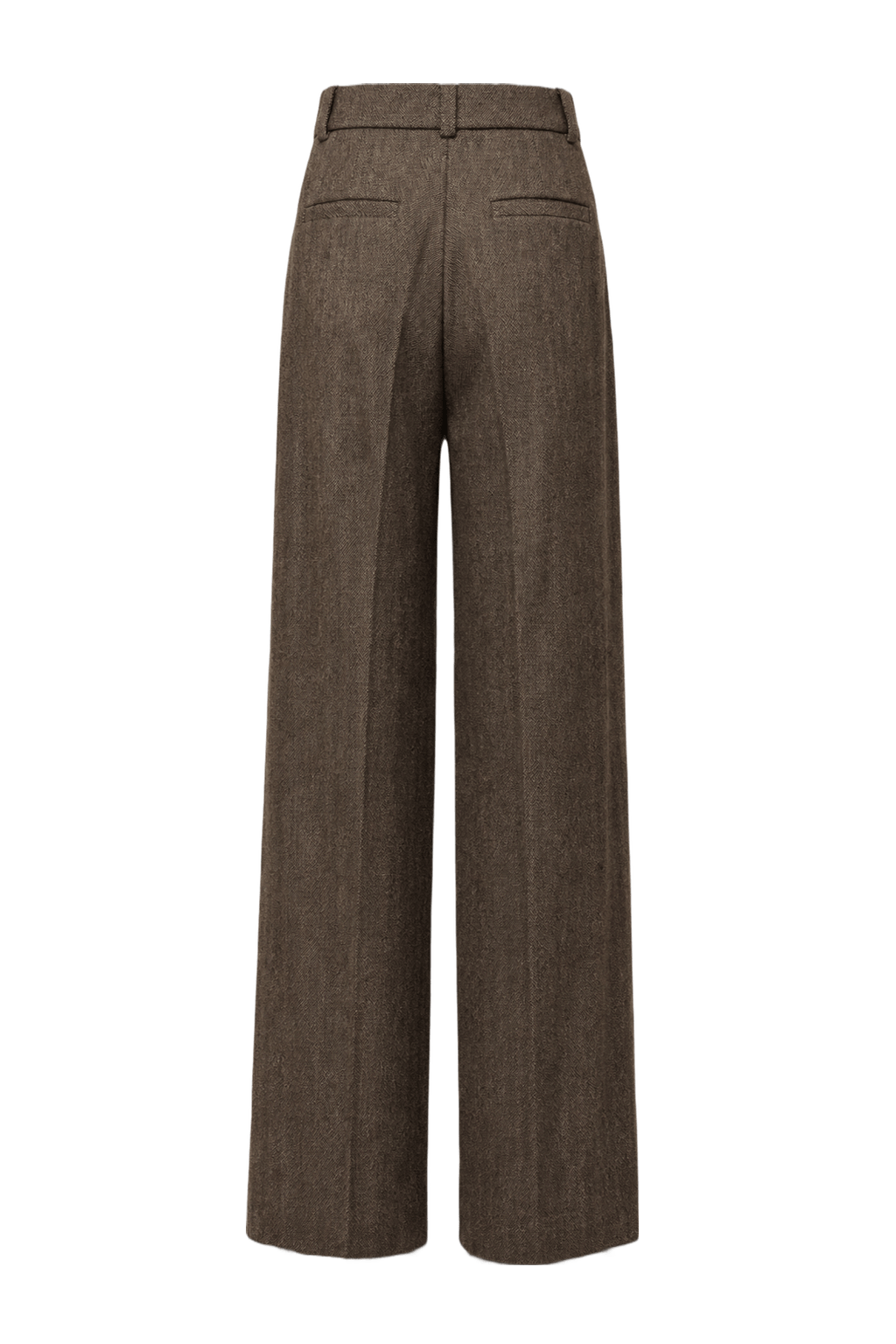 1970s Brown Wool Trousers - Back View