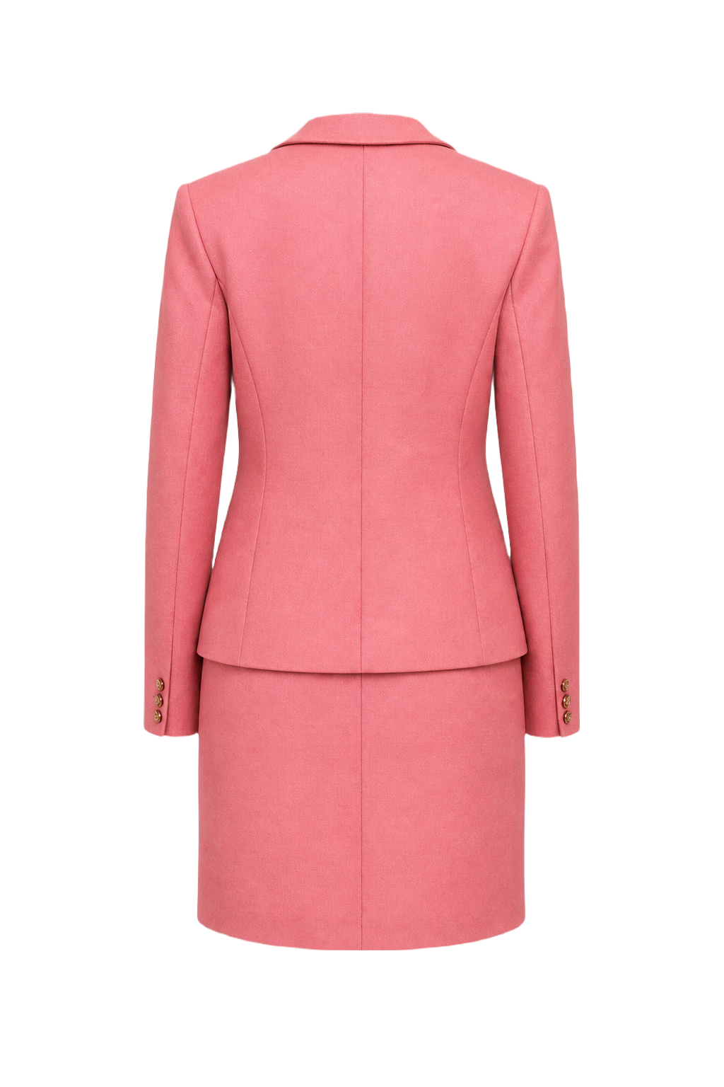 1990s Pink Wool Blend 2-Piece Set - Back View