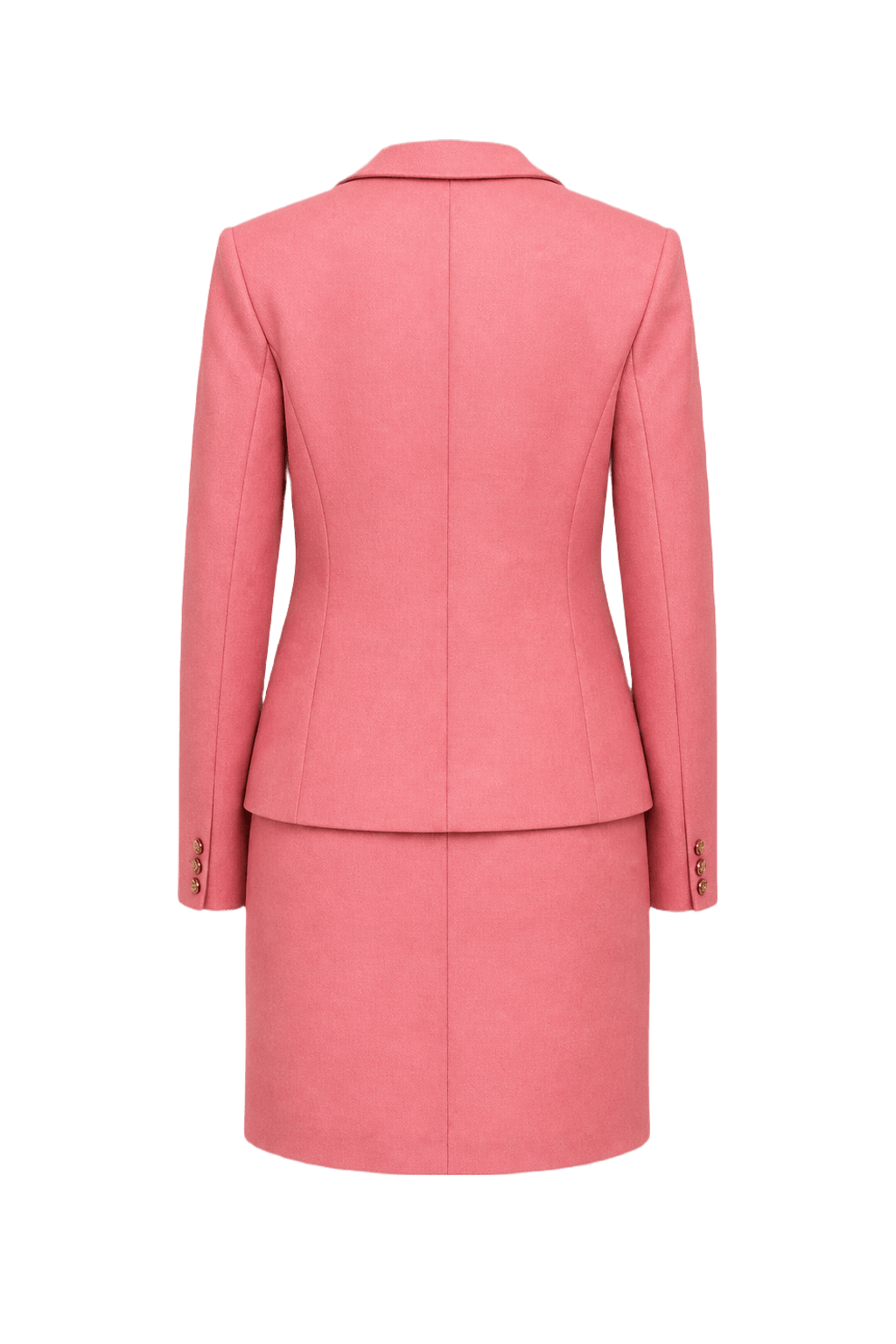 1990s Pink Wool Blend 2-Piece Set - Back View