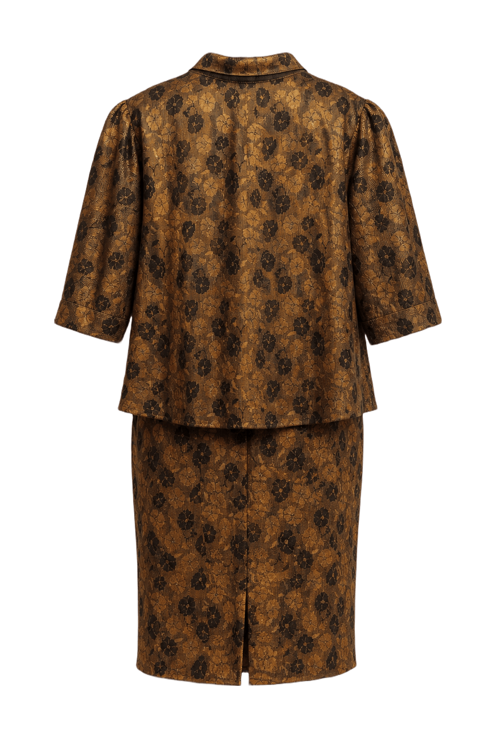1970s Brown Corduroy 2-Piece Set - Back View