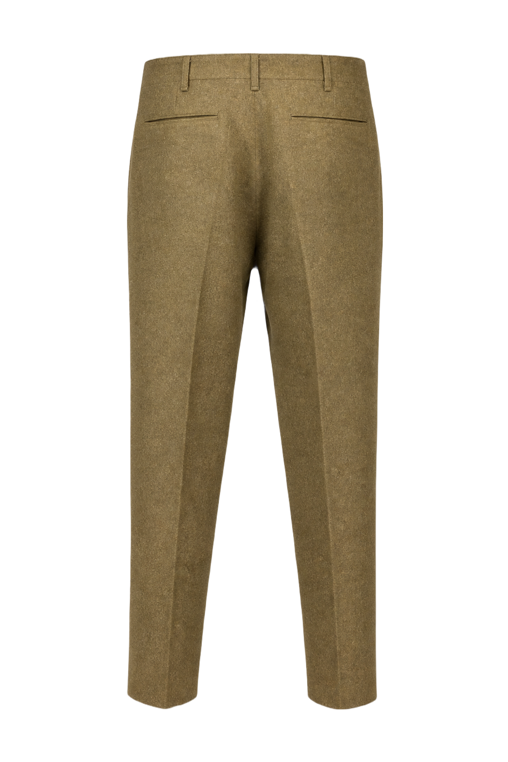 1940s Olive Green Wool Blend Trousers - Back View