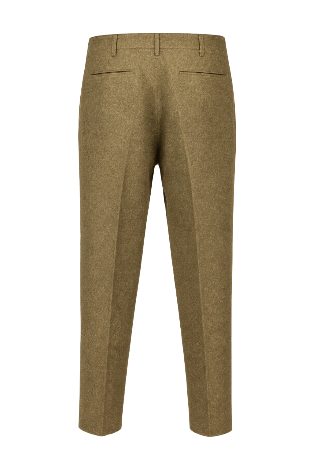 1940s Olive Green Wool Blend Trousers - Back View